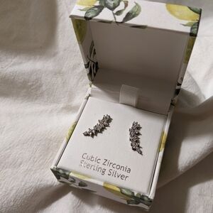 Sterling silver climber earrings